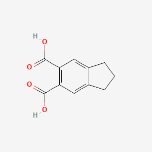 molecular formula C11H10O4 B8307202 5,6-Indandicarboxylic acid 