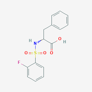 molecular formula C15H14FNO4S B8307249 N-[(2-Fluorophenyl)sulfonyl]-D-phenylalanine CAS No. 1279713-98-2