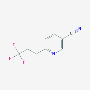 molecular formula C9H7F3N2 B8307268 6-(3,3,3-Trifluoropropyl)pyridine-3-carbonitrile 