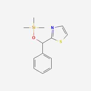 molecular formula C13H17NOSSi B8307305 2-[Phenyl(trimethylsilyloxy)methyl]thiazole 