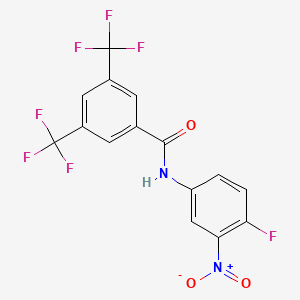 molecular formula C15H7F7N2O3 B8307311 N-(4-Fluoro-3-nitro-phenyl)-3,5-bis-trifluoromethyl-benzamide 