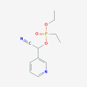 molecular formula C11H15N2O3P B8307324 Diethyl 3-pyridylcyanomethyl phosphonate 