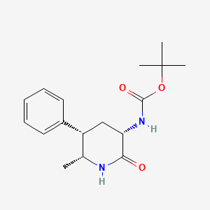 tert-Butyl ((3S,5S,6R)-6-methyl-2-oxo-5-phenylpiperidin-3-yl)carbamate