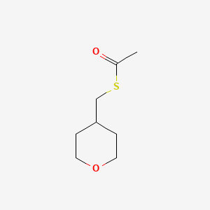 molecular formula C8H14O2S B8307371 4-(Acetylthiomethyl)tetrahydropyran 