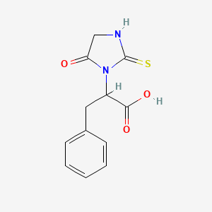 molecular formula C12H12N2O3S B8307378 2-(5-Oxo-2-thioxoimidazolidin-1-yl)-3-phenylpropanoic acid 