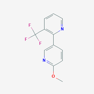 molecular formula C12H9F3N2O B8307385 6'-Methoxy-3-trifluoromethyl[2,3']bipyridinyl 