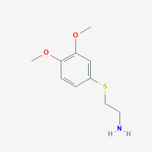 molecular formula C10H15NO2S B8307398 2-(3,4-Dimethoxy-phenylsulfanyl)-ethylamine 