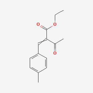 molecular formula C14H16O3 B8307418 3-Carboethoxy-4-(4-methylphenyl)but-3-en-2-one 