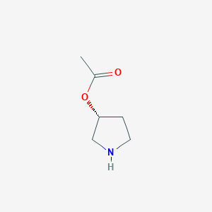 molecular formula C6H11NO2 B8307433 acetic acid (R)-pyrrolidin-3-yl ester 