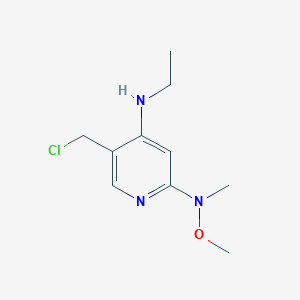 molecular formula C10H16ClN3O B8307450 5-(Chloromethyl)-N4-ethyl-N2-methoxy-N2-methylpyridine-2,4-diamine 