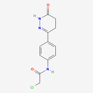 molecular formula C12H12ClN3O2 B8307465 6-(p-Chloroacetylaminophenyl)-4,5-dihydropyridaz-3-one 