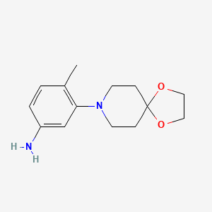 molecular formula C14H20N2O2 B8307491 3-(1,4-Dioxa-8-aza-spiro[4.5]dec-8-yl)-4-methyl-phenylamine 