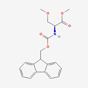 molecular formula C20H21NO5 B8307492 Methyl N-(((9H-fluoren-9-yl)methoxy)carbonyl)-O-methyl-L-serinate 