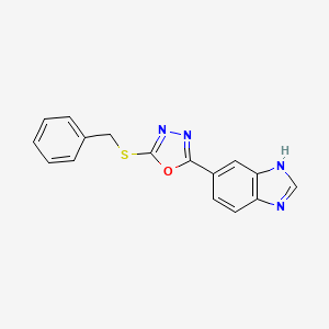 5-(5-(Benzylthio)-1,3,4-oxadiazol-2-yl)-1H-benzo[d]imidazole