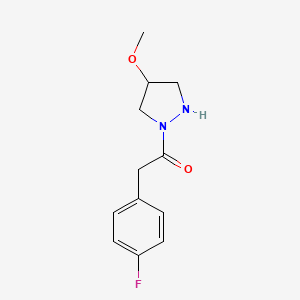 molecular formula C12H15FN2O2 B8307514 2-(4-Fluorophenyl)-1-(4-methoxy-pyrazolidin-1-yl)-ethanone 