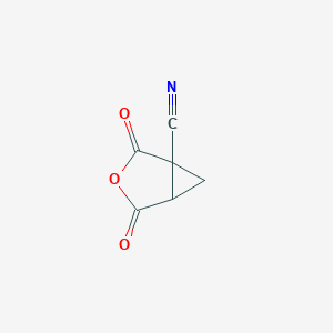molecular formula C6H3NO3 B8307525 2,4-Dioxo-3-oxa-bicyclo[3.1.0]hexane-1-carbonitrile 