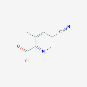molecular formula C8H5ClN2O B8307544 5-Cyano-3-methylpicolinoyl chloride 