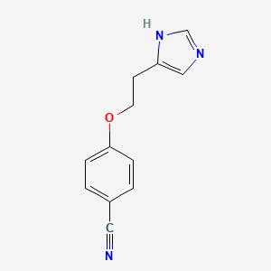 molecular formula C12H11N3O B8307566 4-[2-(4-Cyanophenoxy)ethyl]-1H-imidazole 