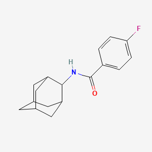 molecular formula C17H20FNO B8307586 4-fluoro-N-adamantan-2-yl-benzamide 
