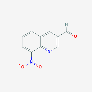 molecular formula C10H6N2O3 B8307587 3-Formyl-8-nitroquinoline 