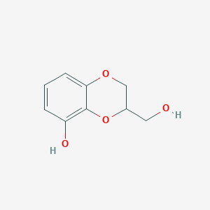 molecular formula C9H10O4 B8307596 8-Hydroxy-1,4-benzodioxan-2-ylmethanol 