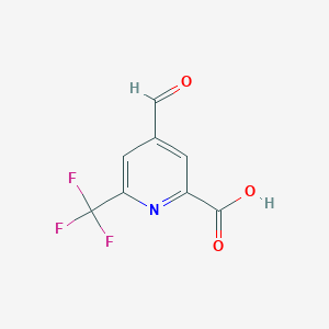 molecular formula C8H4F3NO3 B8307606 4-Formyl-6-(trifluoromethyl)pyridine-2-carboxylic acid 