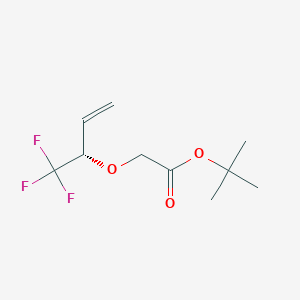 molecular formula C10H15F3O3 B8307655 tert-butyl {[(2S)-1,1,1-trifluorobut-3-en-2-yl]oxy}acetate 