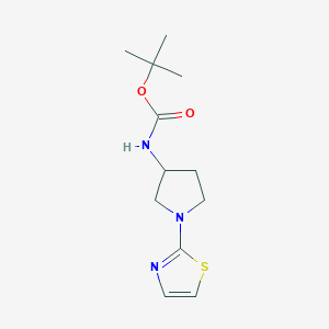 molecular formula C12H19N3O2S B8307657 Tert-butyl (1-(thiazol-2-yl)pyrrolidin-3-yl)carbamate 