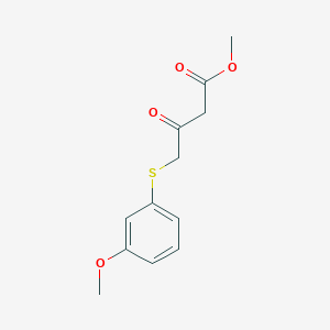 molecular formula C12H14O4S B8307658 4-(3-Methoxy-phenylsulfanyl)-3-oxo-butyric acid methyl ester 