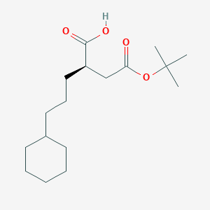 molecular formula C17H30O4 B8307681 (2R)-2-[2-(tert-butoxy)-2-oxoethyl]-5-cyclohexylpentanoic acid 