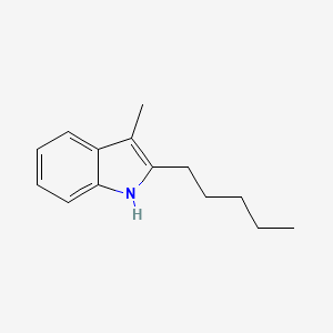 molecular formula C14H19N B8307685 3-Methyl-2-pentyl-1H-indole CAS No. 89188-94-3