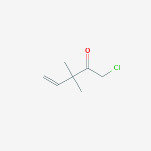 molecular formula C7H11ClO B8307693 1-Chloro-3,3-dimethyl-pent-4-en-2-one 