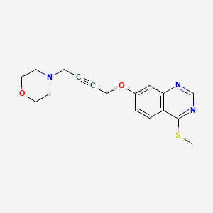 molecular formula C17H19N3O2S B8307695 4-Methylsulphanyl-7-(4-morpholinobut-2-yn-1-yloxy)quinazoline 