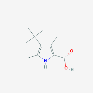 molecular formula C11H17NO2 B8307702 4-tert-butyl-3,5-dimethyl-1H-pyrrole-2-carboxylic acid 