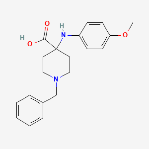 4-[(4-Methoxyphenyl)amino]-1-(phenylmethyl)-4-piperidinecarboxylic acid