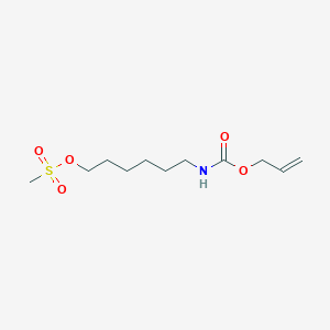 molecular formula C11H21NO5S B8307784 6-(Prop-2-enyloxycarbonylamino)hexyl methylsulfonate 