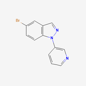 molecular formula C12H8BrN3 B8307798 5-bromo-1-pyridin-3-yl-1H-indazole 