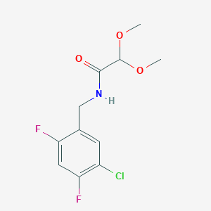 N-(5-chloro-2,4-difluorobenzyl)-2,2-dimethoxyacetamide