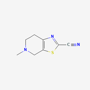 molecular formula C8H9N3S B8307805 2-Cyano-5-methyl-4,5,6,7-tetrahydrothiazolo[5,4-c]pyridine 