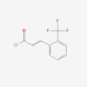 molecular formula C10H6ClF3O B8307813 3-[2-(Trifluoromethyl)phenyl]prop-2-enoyl chloride 