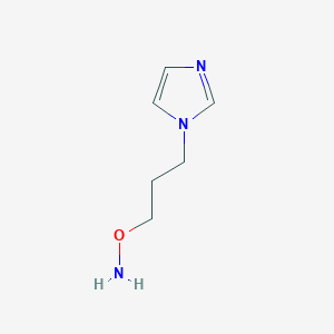 molecular formula C6H11N3O B8307818 3-(1H-imidazol-1-yl)propoxyamine 