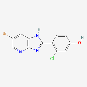 4-(6-Bromo-3H-imidazo[4,5-b]pyridin-2-yl)-3-chlorophenol