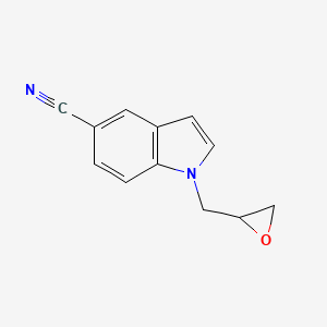 molecular formula C12H10N2O B8307852 1-Oxiranylmethylindole-5-carbonitrile 
