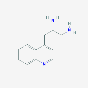 molecular formula C12H15N3 B8307876 3-Quinolin-4-yl-propane-1,2-diamine 