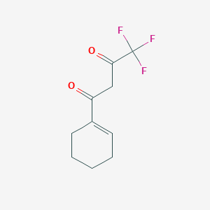 molecular formula C10H11F3O2 B8307884 4,4,4-Trifluoro-1-(1-cyclohexenyl)-1,3-butanedione 