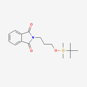molecular formula C17H25NO3Si B8307907 2-[3-(Tert-butyldimethylsilanyloxy)propyl]isoindole-1,3-dione 