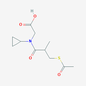 N-(3-Acetylthio-2-methylpropanoyl)-N-(cyclopropyl)glycine