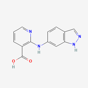 molecular formula C13H10N4O2 B8307953 2-(1H-indazol-6-ylamino)pyridine-3-carboxylic acid 