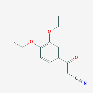 molecular formula C13H15NO3 B8307964 3,4-Diethoxybenzoylacetonitrile 