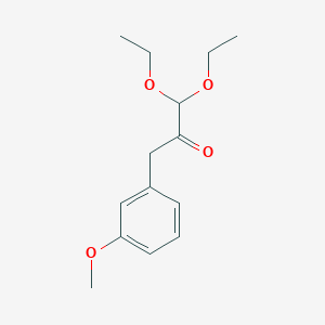 molecular formula C14H20O4 B8307987 1,1-Diethoxy-3-(3-methoxyphenyl)propan-2-one 